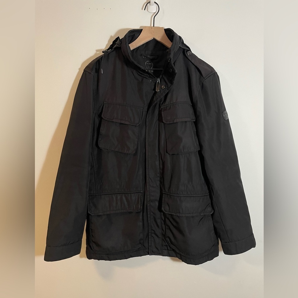 Tumi Tech Black Lightweight Field Jacket Military Style Utility Coat Mens Medium